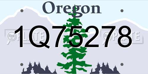 1Q75278 Oregon License Plate