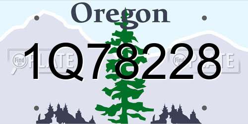 1Q78228 Oregon License Plate