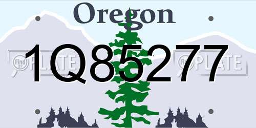 1Q85277 Oregon License Plate