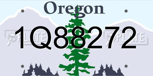 1Q88272 Oregon License Plate