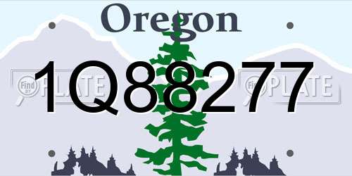 1Q88277 Oregon License Plate