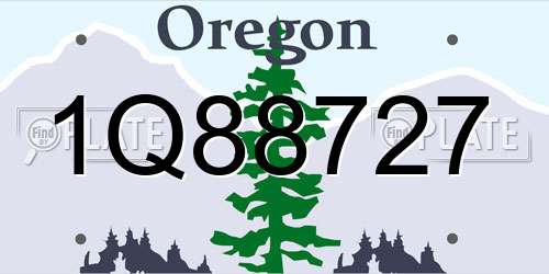 1Q88727 Oregon License Plate