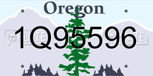 1Q95596 Oregon License Plate