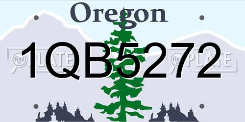 1QB5272 Oregon License Plate