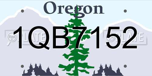1QB7152 Oregon License Plate