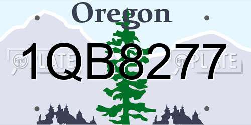 1QB8277 Oregon License Plate