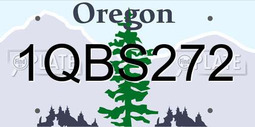 1QBS272 Oregon License Plate