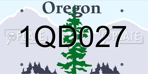 1QD027 Oregon License Plate