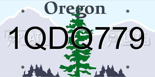 1QDQ779 Oregon License Plate