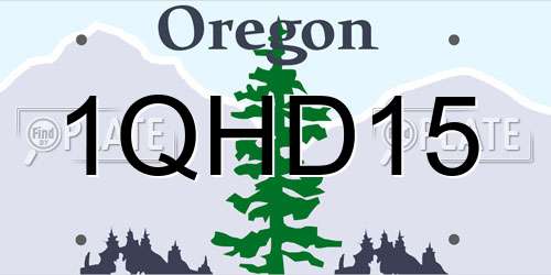 1QHD15 Oregon License Plate