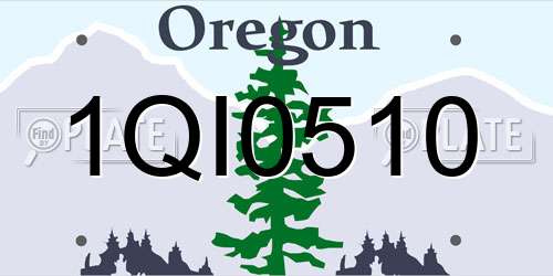 1QI0510 Oregon License Plate
