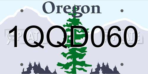 1QQD060 Oregon License Plate