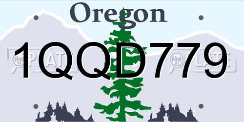 1QQD779 Oregon License Plate
