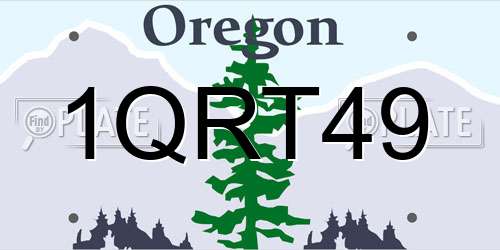 1QRT49 Oregon License Plate