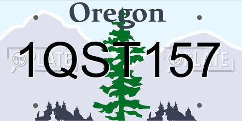 1QST157 Oregon License Plate