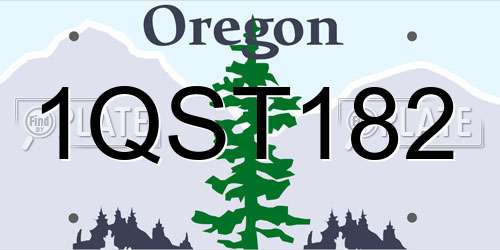 1QST182 Oregon License Plate