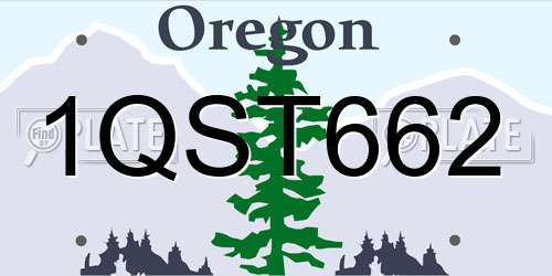 1QST662 Oregon License Plate