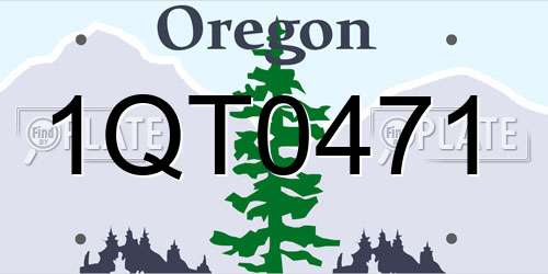 1QT0471 Oregon License Plate