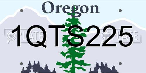 1QTS225 Oregon License Plate