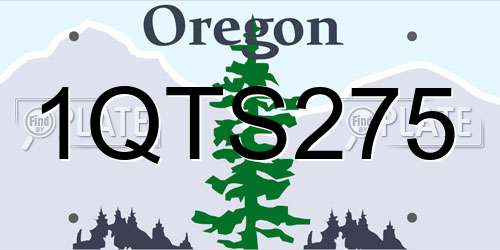 1QTS275 Oregon License Plate