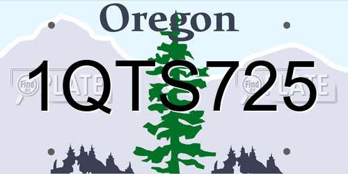 1QTS725 Oregon License Plate