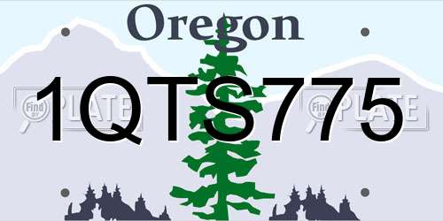 1QTS775 Oregon License Plate