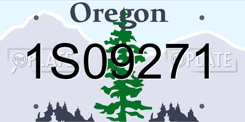 1S09271 Oregon License Plate