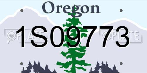 1S09773 Oregon License Plate
