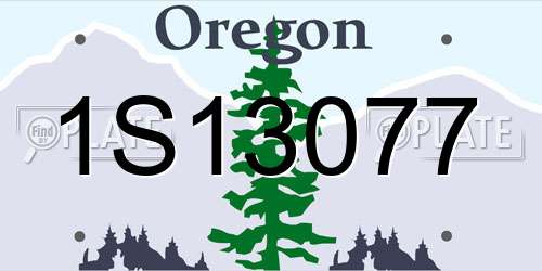 1S13077 Oregon License Plate