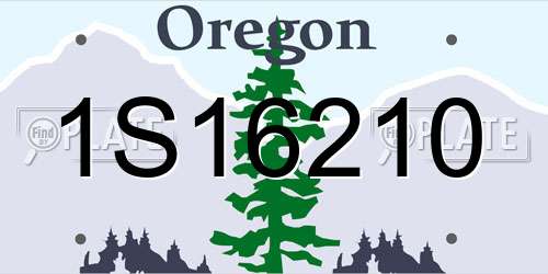 1S16210 Oregon License Plate