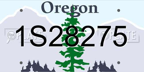 1S28275 Oregon License Plate