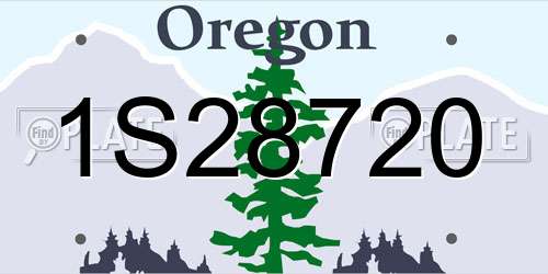 1S28720 Oregon License Plate