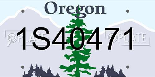 1S40471 Oregon License Plate