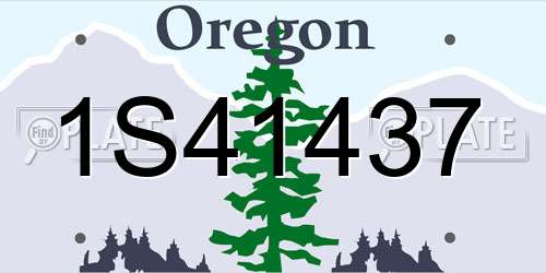 1S41437 Oregon License Plate