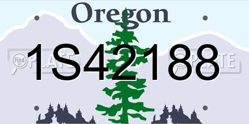 1S42188 Oregon License Plate