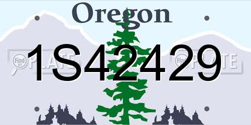 1S42429 Oregon License Plate