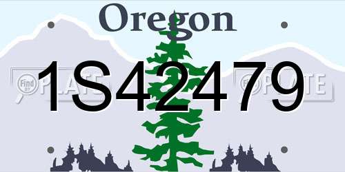 1S42479 Oregon License Plate
