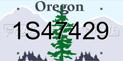 1S47429 Oregon License Plate