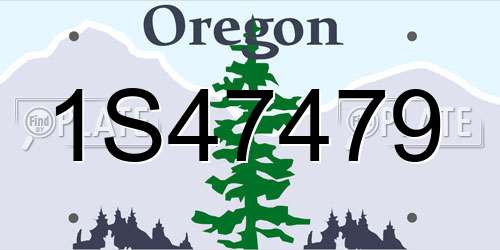 1S47479 Oregon License Plate