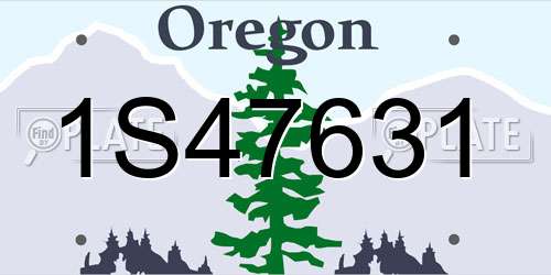 1S47631 Oregon License Plate