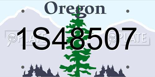 1S48507 Oregon License Plate