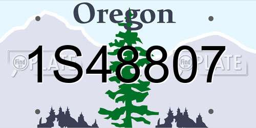1S48807 Oregon License Plate