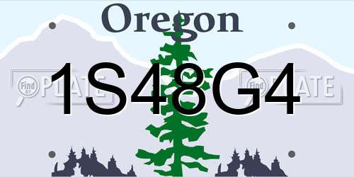 1S48G4 Oregon License Plate