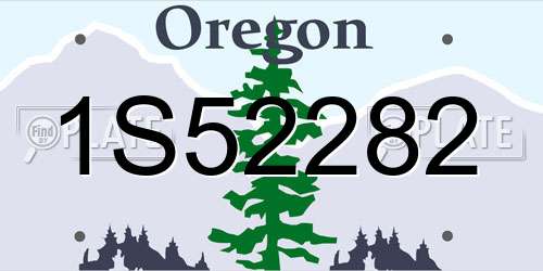 1S52282 Oregon License Plate