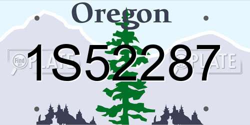 1S52287 Oregon License Plate