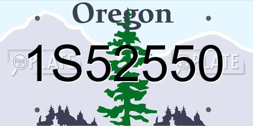 1S52550 Oregon License Plate
