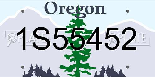 1S55452 Oregon License Plate