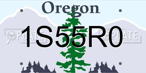 1S55R0 Oregon License Plate