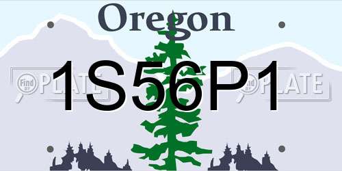 1S56P1 Oregon License Plate