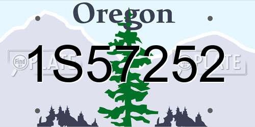 1S57252 Oregon License Plate